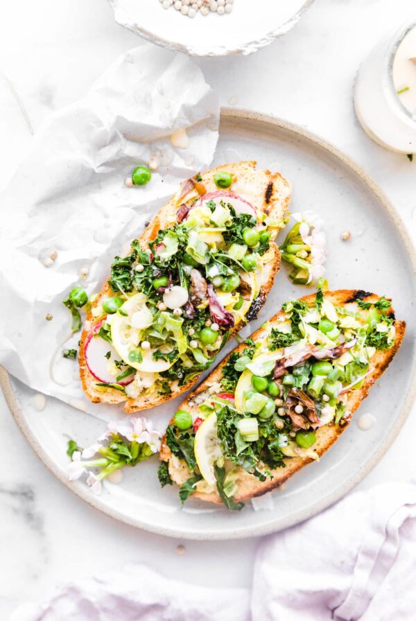 Open Toast Veg Sandwich